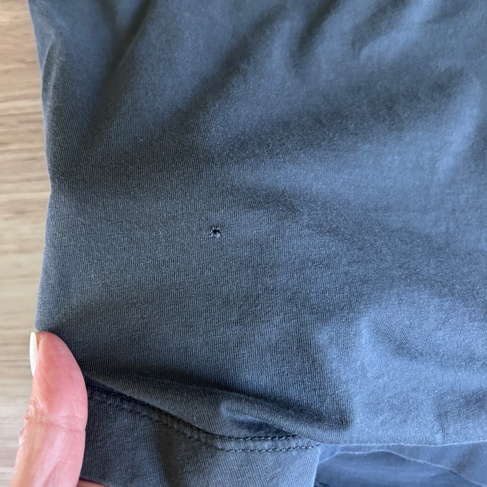 Buck Mason Mens Henley Shirt M Mens Charcoal Cotton Long Sleeve Curved Hem - Picture 5 of 9